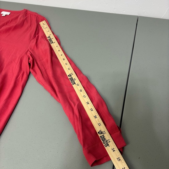 J.Jill Women's Large Blouse Long Sleeve Tie Front Lightweight Spring - Picture 8 of 10